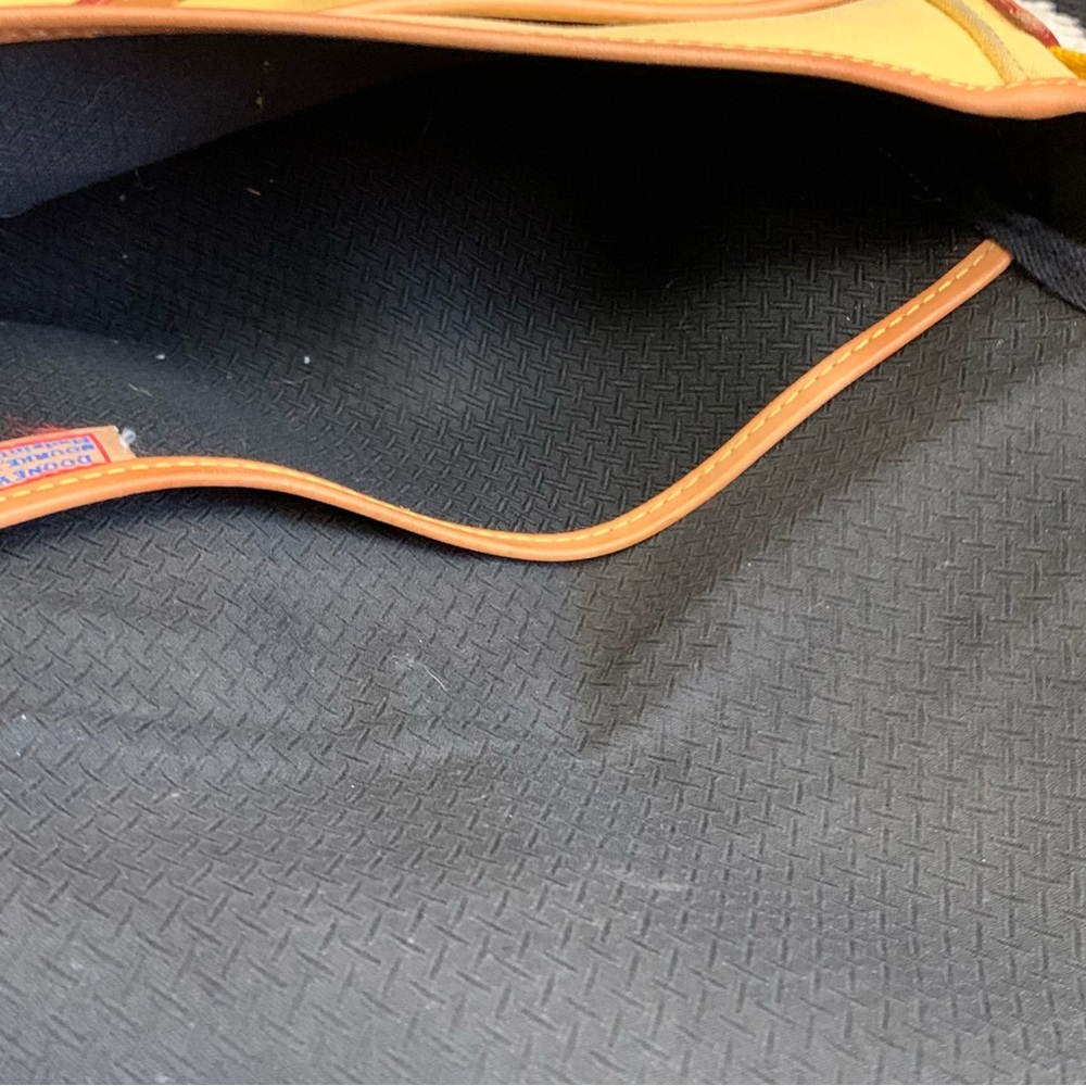 Dooney & Bourke Butter Yellow Canvas Flap Front Shoulder Bag - Picture 15 of 15
